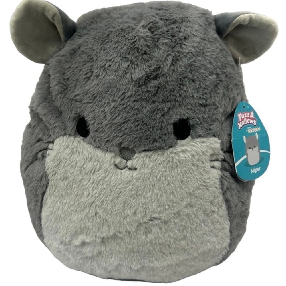 Gray Fuzzy Chinchilla Squishmallow